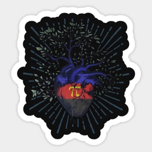 Polyamory Heart Tree of Life Sticker